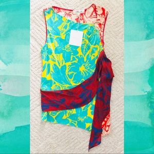 (NWT) DVF Asymmetrical Silk Tunic